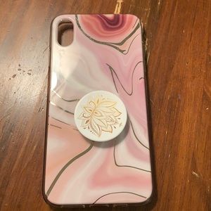 iPhone XS Max Phone Case with Pop Socket